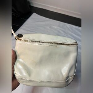 Elegant Cream Leather Pouch